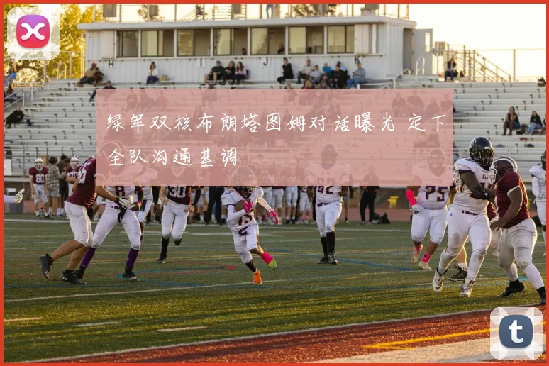 绿军双核布朗塔图姆对话曝光 定下全队沟通基调